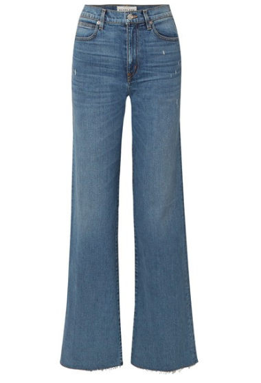SLVRLAKE Grace distressed high-rise wide-leg jeans – Uberchique